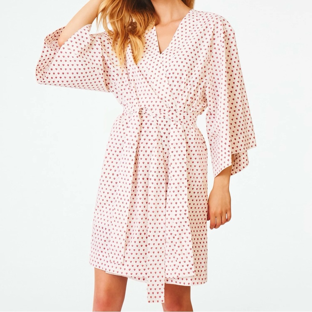 Roller Rabbit Hearts Kimono/Robe